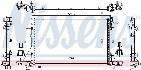 Radiators, Motora dzesēšanas sistēma NISSENS 606411 1