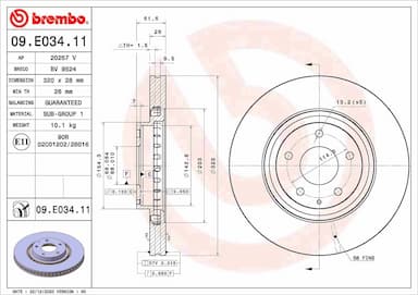 Bremžu diski BREMBO 09.E034.11 1