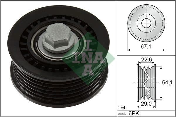 Parazīt-/Vadrullītis, Ķīļrievu siksna Schaeffler INA 532 1076 10 1