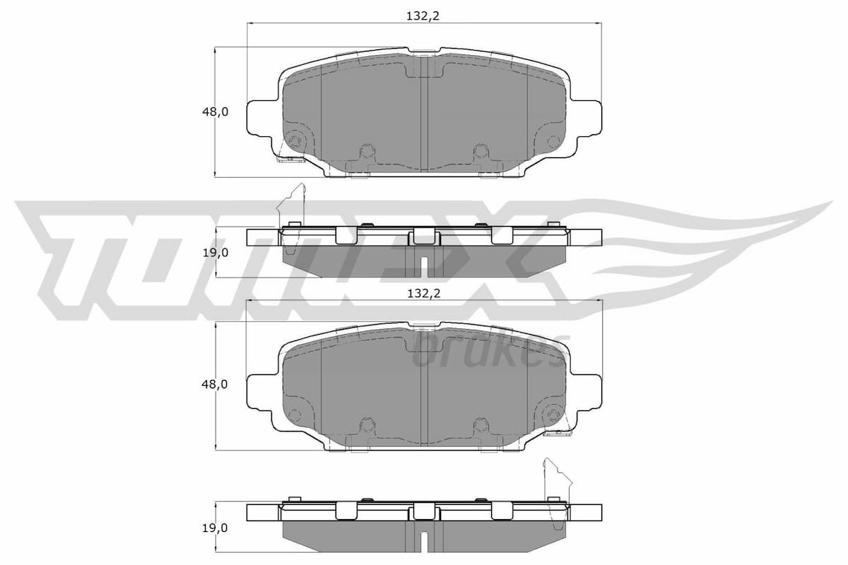 Bremžu uzliku kompl., Disku bremzes TOMEX Brakes TX 60-03 1