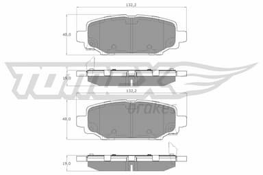 Bremžu uzliku kompl., Disku bremzes TOMEX Brakes TX 60-03 1