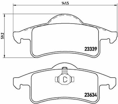 Bremžu uzliku kompl., Disku bremzes BREMBO P 37 006 1