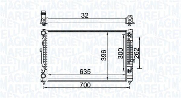 Radiators, Motora dzesēšanas sistēma MAGNETI MARELLI 350213157600 1