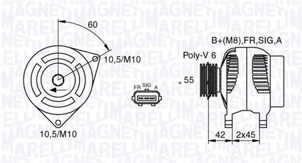 Ģenerators MAGNETI MARELLI 063377416010 1