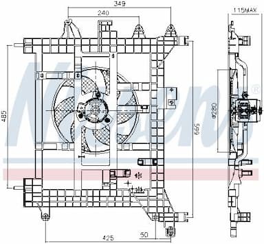 Ventilators, Motora dzesēšanas sistēma NISSENS 85711 6