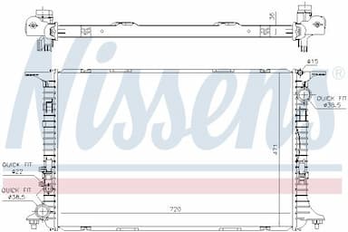 Radiators, Motora dzesēšanas sistēma NISSENS 60359 5