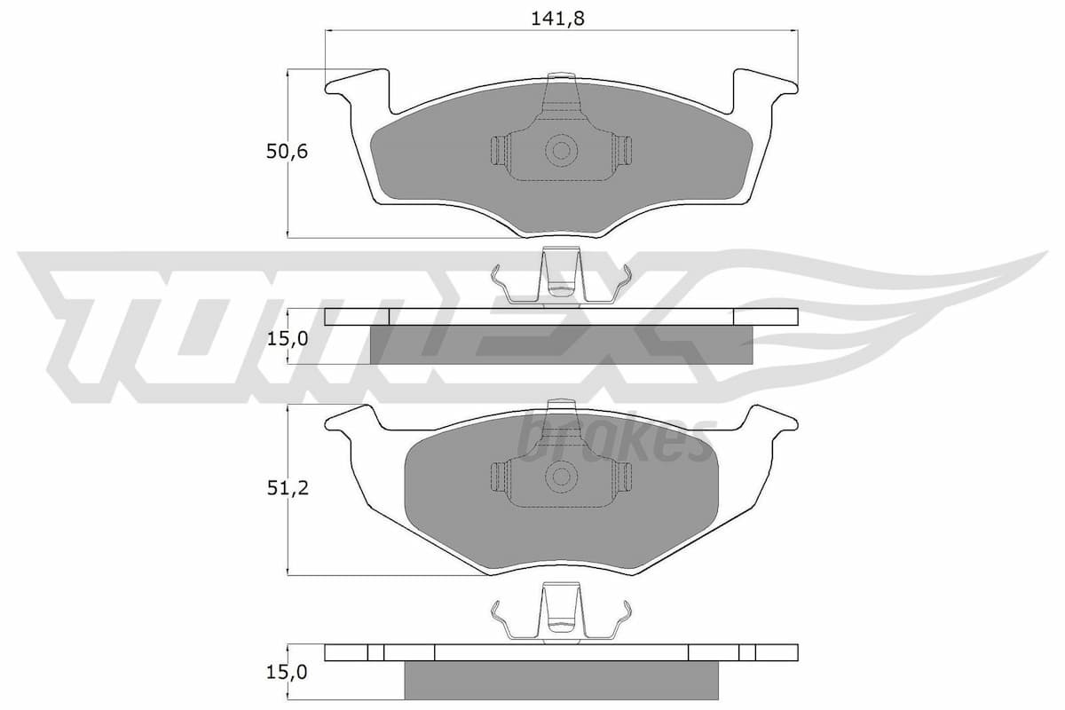 Bremžu uzliku kompl., Disku bremzes TOMEX Brakes TX 10-851 1