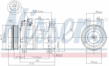 Kompresors, Gaisa kond. sistēma NISSENS 89093 5