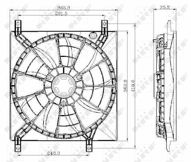 Ventilators, Motora dzesēšanas sistēma NRF 47257 2