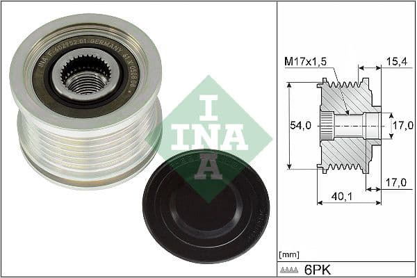 Ģeneratora brīvgaitas mehānisms Schaeffler INA 535 0317 10 1