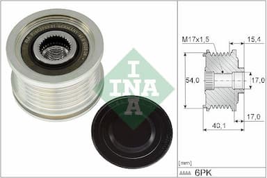 Ģeneratora brīvgaitas mehānisms Schaeffler INA 535 0317 10 1