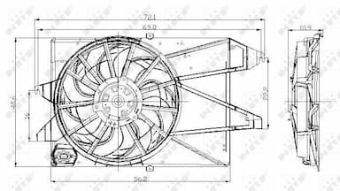 Ventilators, Motora dzesēšanas sistēma NRF 47005 2