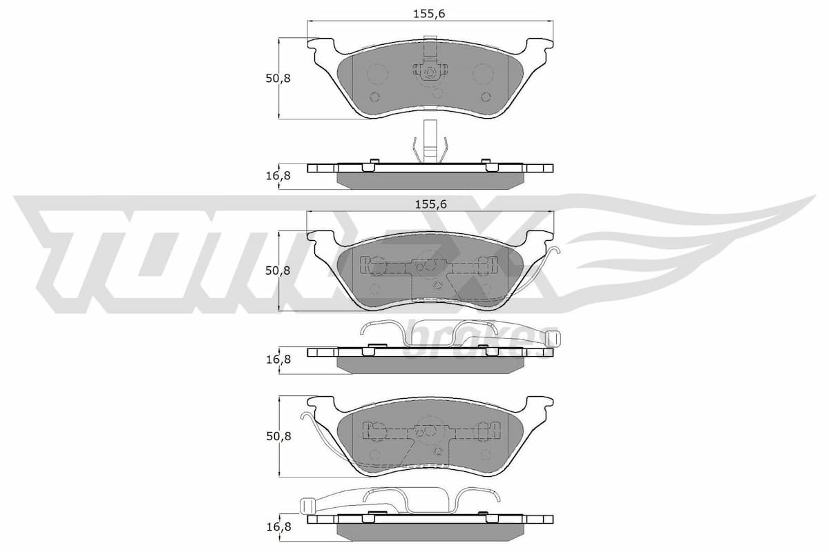 Bremžu uzliku kompl., Disku bremzes TOMEX Brakes TX 15-31 1