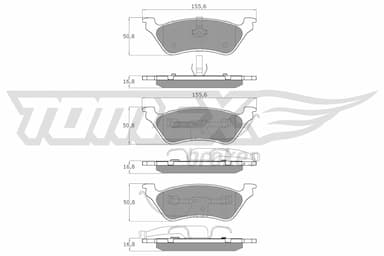 Bremžu uzliku kompl., Disku bremzes TOMEX Brakes TX 15-31 1