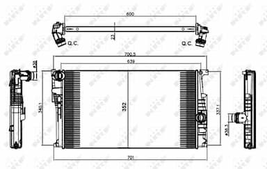 Radiators, Motora dzesēšanas sistēma NRF 58410 4