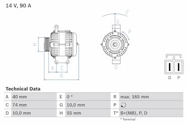 Ģenerators BOSCH 0 986 080 320 1