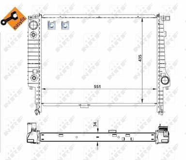 Radiators, Motora dzesēšanas sistēma NRF 519558 4