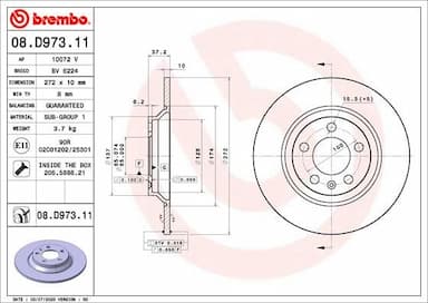 Bremžu diski BREMBO 08.D973.11 1