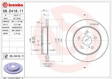 Bremžu diski BREMBO 08.D418.11 1