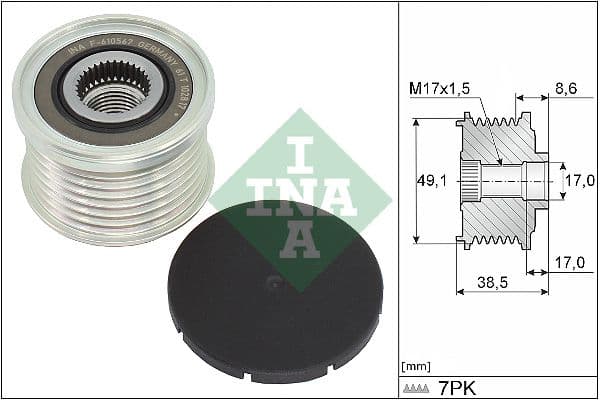 Ģeneratora brīvgaitas mehānisms Schaeffler INA 535 0344 10 1