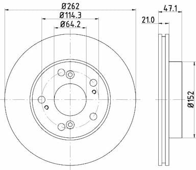 Bremžu diski HELLA 8DD 355 115-341 4