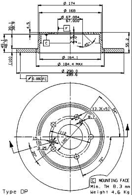 Bremžu diski BREMBO 08.7211.76 1