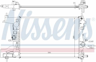 Radiators, Motora dzesēšanas sistēma NISSENS 630727 5