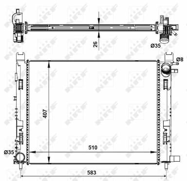 Radiators, Motora dzesēšanas sistēma NRF 58443 4