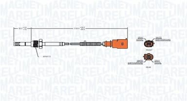 Devējs, Izplūdes gāzu temperatūra MAGNETI MARELLI 172000057010 2