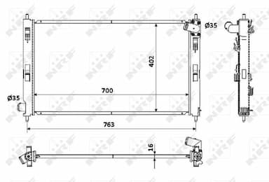 Radiators, Motora dzesēšanas sistēma NRF 53906 1