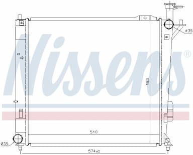 Radiators, Motora dzesēšanas sistēma NISSENS 67518 5