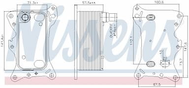 Eļļas radiators, Motoreļļa NISSENS 91266 6