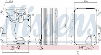 Eļļas radiators, Motoreļļa NISSENS 90852 6