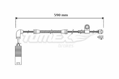 Indikators, Bremžu uzliku nodilums TOMEX Brakes TX 30-37 1