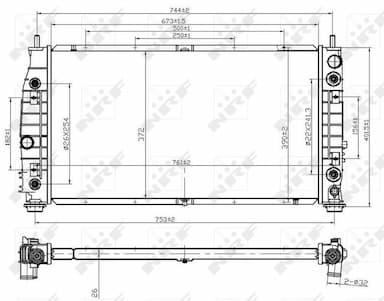 Radiators, Motora dzesēšanas sistēma NRF 53954 1