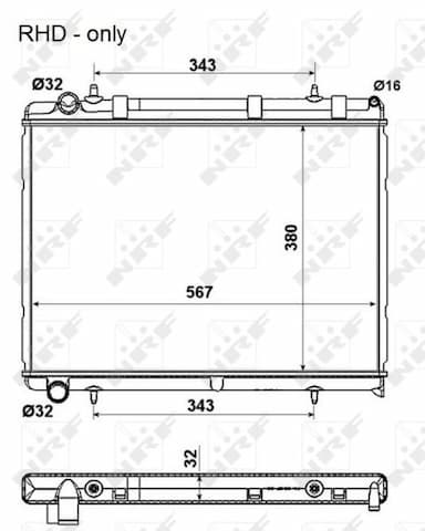 Radiators, Motora dzesēšanas sistēma NRF 53973 4