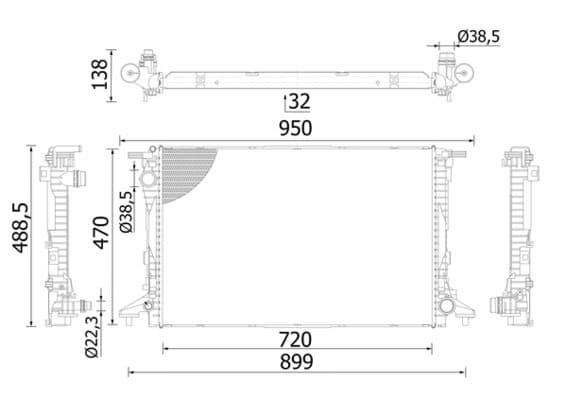 Radiators, Motora dzesēšanas sistēma MAHLE CR 2423 000S 1