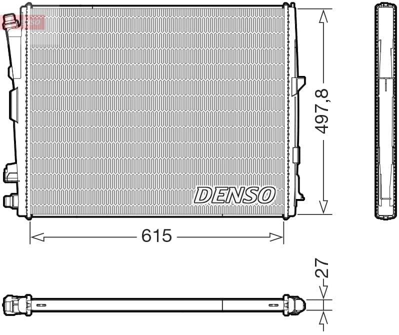 Radiators, Motora dzesēšanas sistēma DENSO DRM05123 1