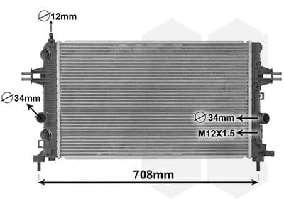 Radiators, Motora dzesēšanas sistēma VAN WEZEL 37002363 1