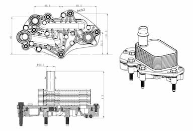 Eļļas radiators, Motoreļļa NRF 31842 1