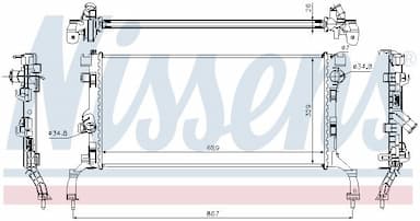 Radiators, Motora dzesēšanas sistēma NISSENS 637604 5