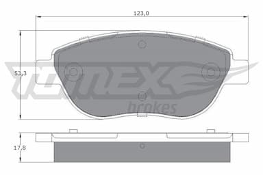 Bremžu uzliku kompl., Disku bremzes TOMEX Brakes TX 12-483 1