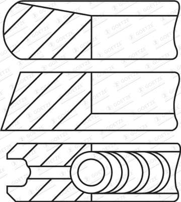 Virzuļa gredzenu komplekts GOETZE ENGINE 08-435200-00 1