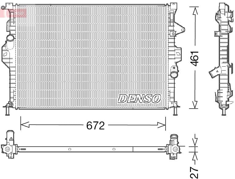 Radiators, Motora dzesēšanas sistēma DENSO DRM10048 1