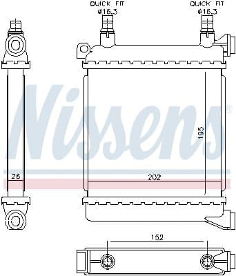 Radiators, Motora dzesēšanas sistēma NISSENS 60862 5