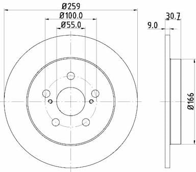 Bremžu diski HELLA 8DD 355 116-901 4