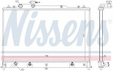 Radiators, Motora dzesēšanas sistēma NISSENS 68524 6