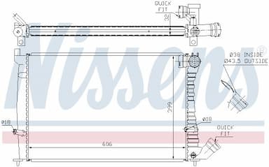 Radiators, Motora dzesēšanas sistēma NISSENS 61338A 5