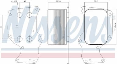 Eļļas radiators, Motoreļļa NISSENS 90851 5