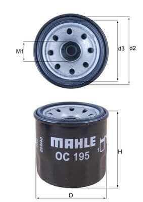 Eļļas filtrs MAHLE OC 195 1